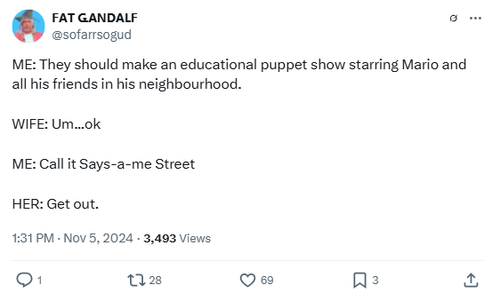 Tweet #16: Mario the Educator